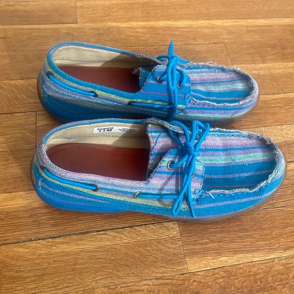 Twisted X #WDM0048 Boat Driving Moc Blue Textile Denim Shoes Women’s Size 11 - Picture 5 of 12